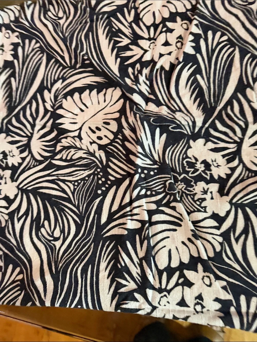 CB2 Black & Cream Print Pillow Covers 26x26 (2)